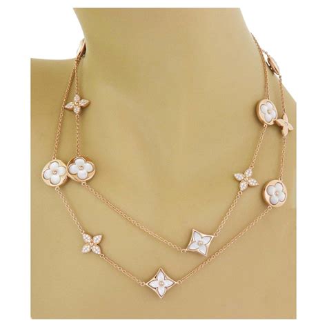 louis vuitton clover necklace|louis vuitton necklace with diamond.